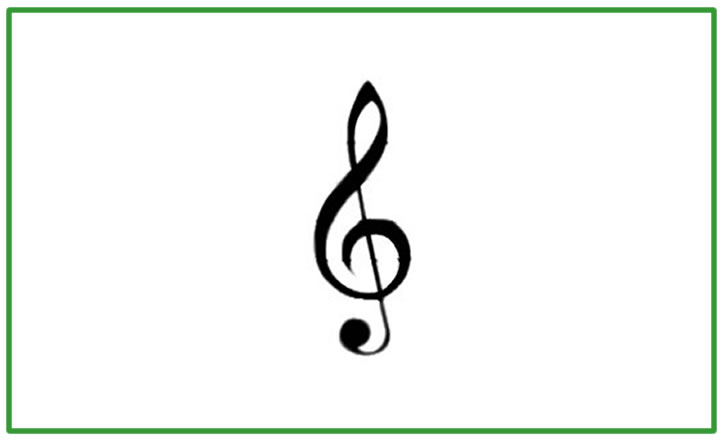 Figur Notenschlüssel Musik H= 362mm incl einer Textgravur 
